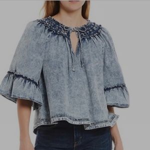 Free People Jean blouse